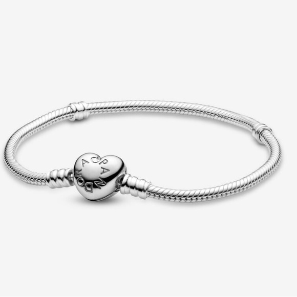 Pandora Moments Heart Clasp Snake Chain Bracelet - Picture 3 of 5